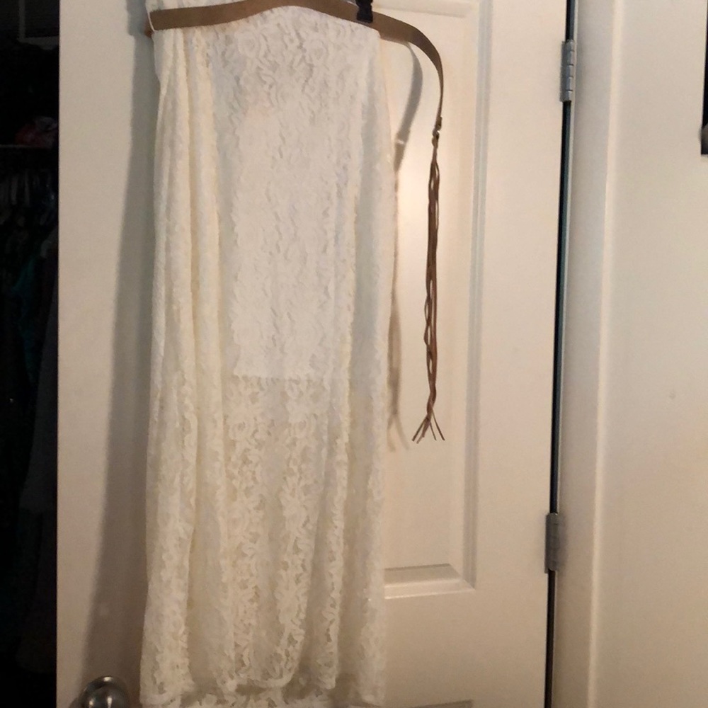 White skirt new with tags and belt